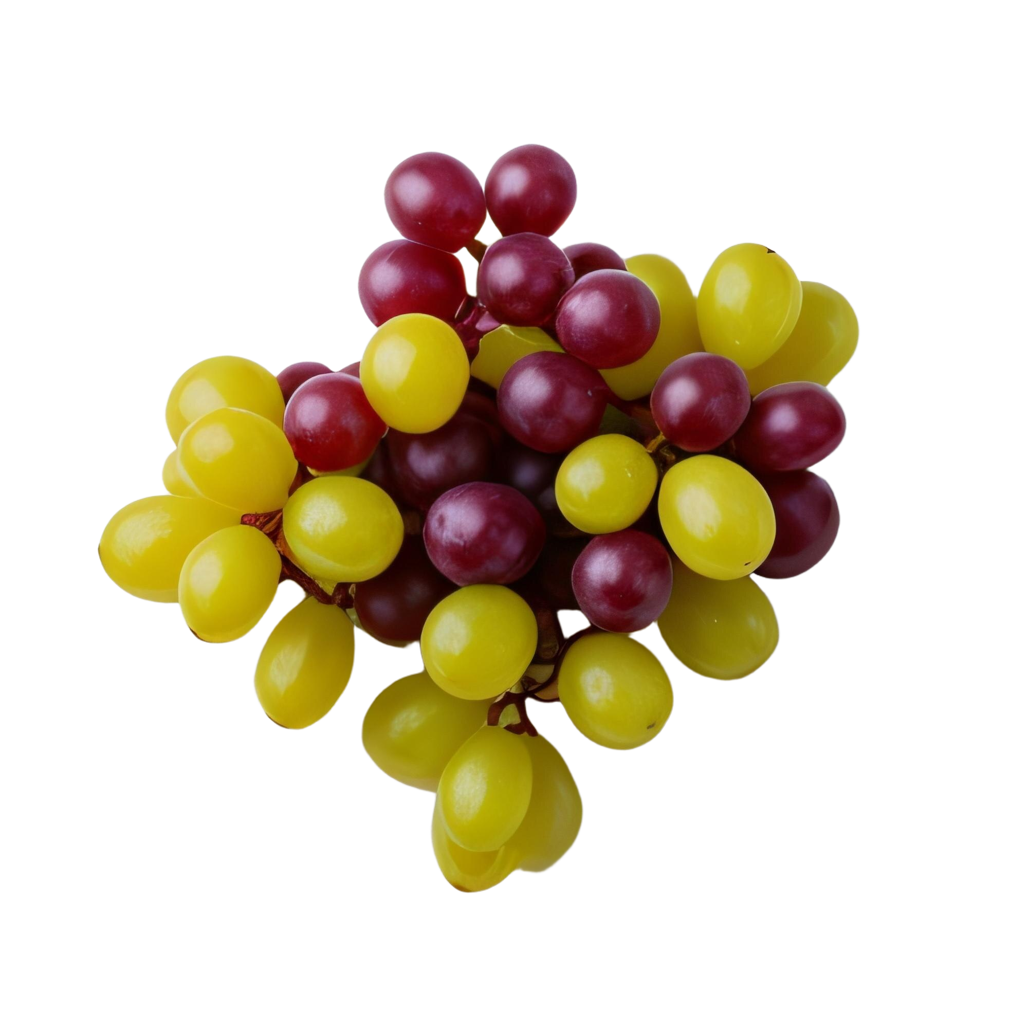 Racimo uvas estan dispuestos circulo fondo blanco